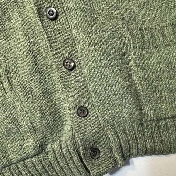 VTG Puritan Sportswear Aquamatic Wash and Dry Wool Grandpa Sweater Green Large - Picture 4 of 9